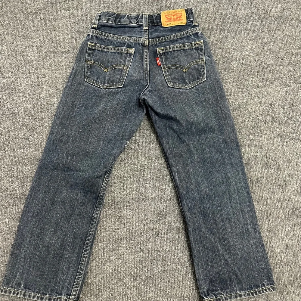 Levi's Jeans Boys Size 7XREG Dark Wash 514 Slim Straight Denim Casual Classic